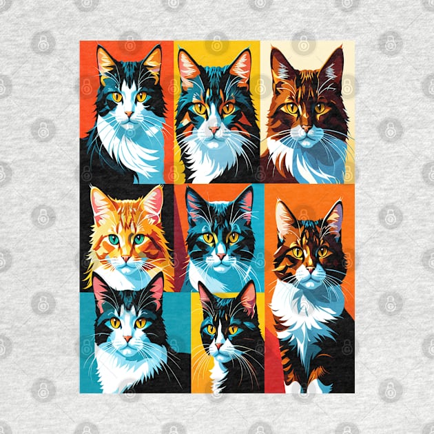 Pop Art Cat Portraits by Banyu_Urip